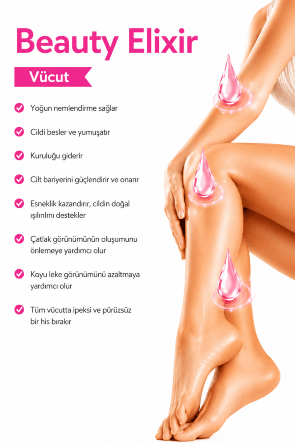 Beauty Elixir  %100 Doğal   Yüz, Vücut ve Saç Bakım Yağı - Görsel 5