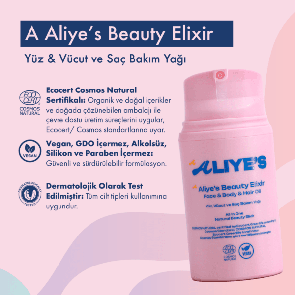 Beauty Elixir  %100 Doğal   Yüz, Vücut ve Saç Bakım Yağı - Görsel 3