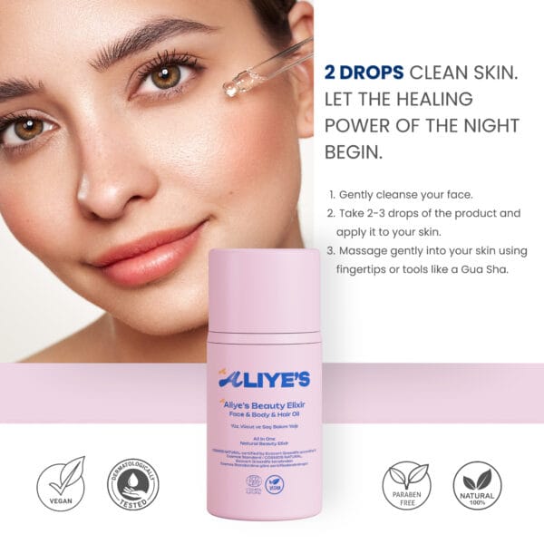 Beauty Elixir – %100 Doğal Yüz, Vücut ve Saç Bakım Yağı - Görsel 4