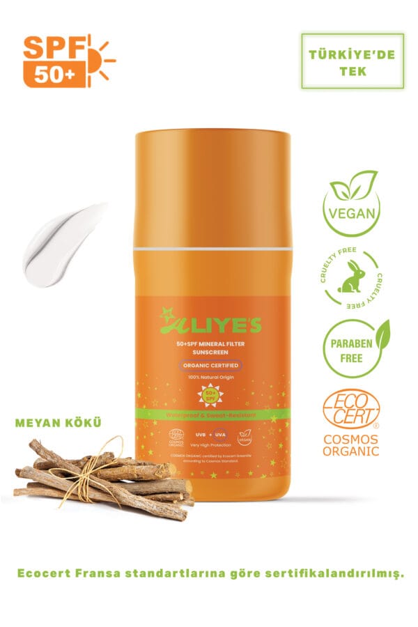 SPF 50+ Organik Mineral Filtreli Güneş Kremi - Renksiz