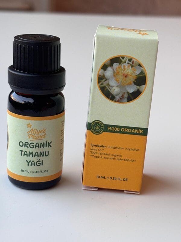 %100 Organik Tamanu Yağı Soğuk Sıkım - Görsel 3