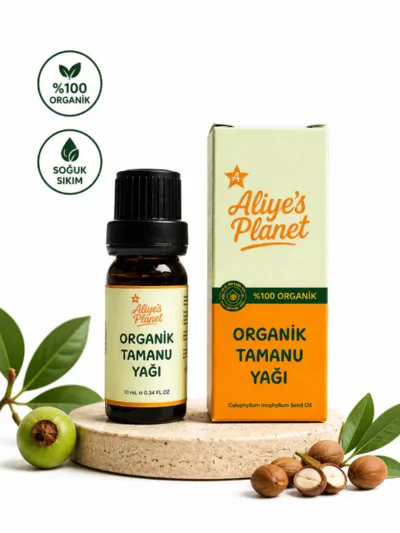 %100 Organik Tamanu Yağı Soğuk Sıkım