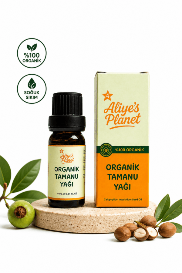 %100 Organik Tamanu Yağı Soğuk Sıkım