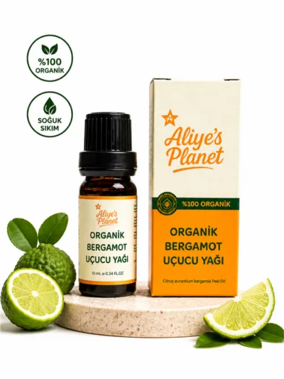 %100 Organik Bergamot Uçucu Yağı | Yüz Saç Vücut | Aromaterapi | Stres Rahatlatıcı
