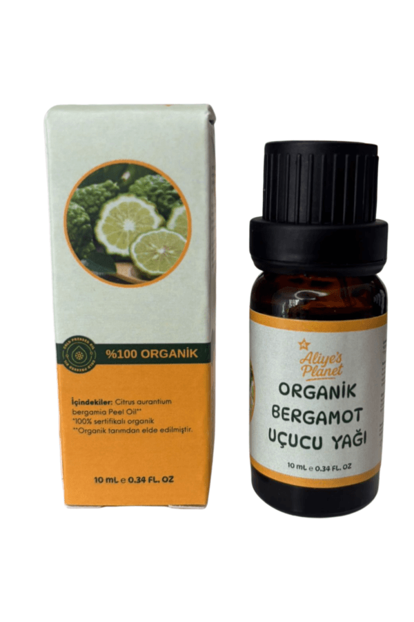 %100 Organik Bergamot Uçucu Yağı | Yüz Saç Vücut | Aromaterapi | Stres Rahatlatıcı - Görsel 3