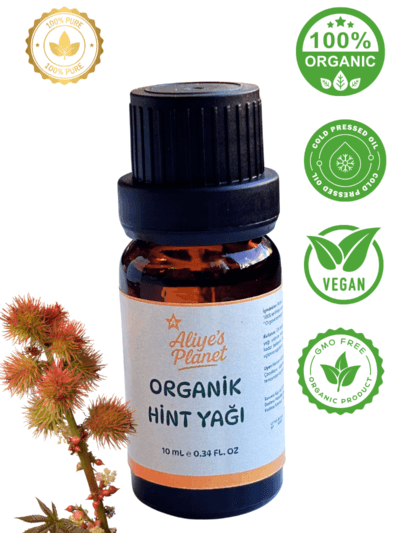 %100 Organik Hint Yağı (Castor Oil) Soğuk Sıkım