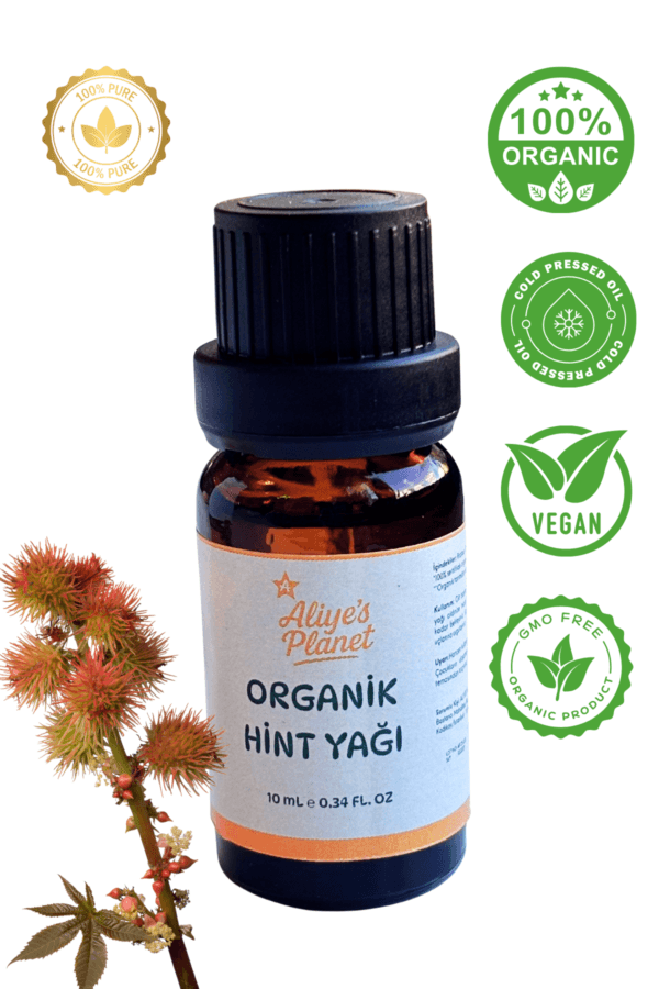 %100 Organik Hint Yağı (Castor Oil) Soğuk Sıkım