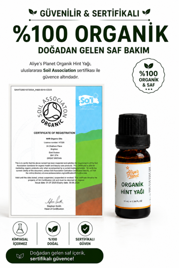 %100 Organik Hint Yağı (Castor Oil) Soğuk Sıkım - Görsel 3