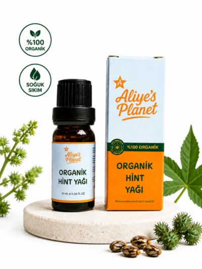 %100 Organik Hint Yağı (Castor Oil) Soğuk Sıkım