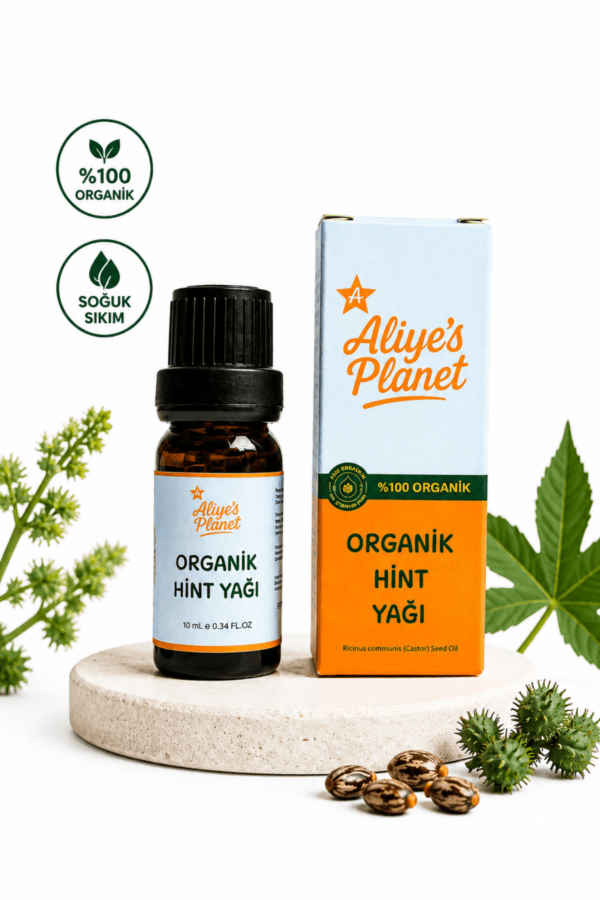 %100 Organik Hint Yağı (Castor Oil) Soğuk Sıkım