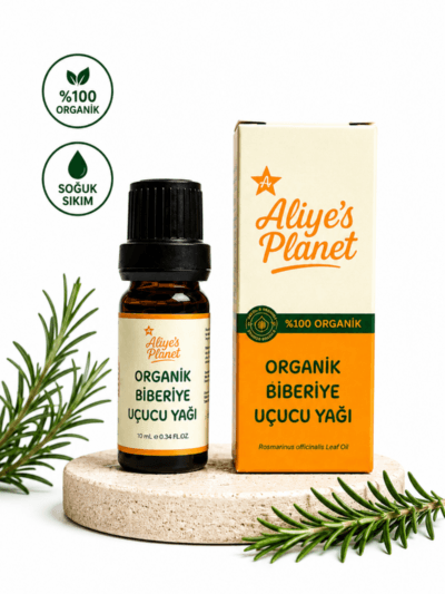 %100 Organik Biberiye Uçucu Yağı – Cilt Bakımı, Saç Güçlendirici & Saç Uzamasını Destekleyici