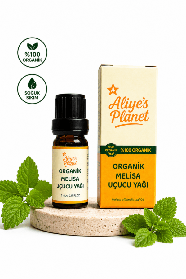 %100 Organik Melisa Uçucu Yağı – Cilt Bakımı, Aromaterapi, Stres Azaltıcı & Uyku Destekleyici