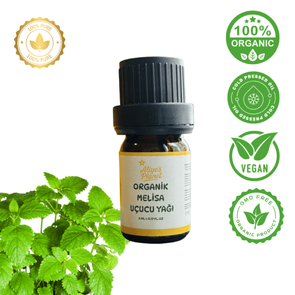 %100 Organik Melisa Uçucu Yağı – Cilt Bakımı, Aromaterapi, Stres Azaltıcı & Uyku Destekleyici