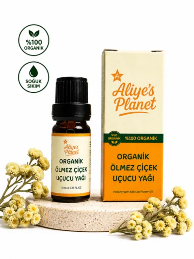 %100 Organik Ölmez Çiçek Uçucu Yağı – Kırışıklık Karşıtı, & Cilt Yenileyici