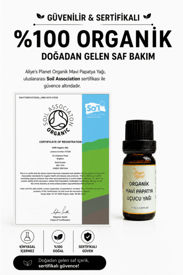 %100 Organik Mavi Papatya Uçucu Yağı – Hassas Ciltler için Cilt Yatıştırıcı ve Uyku & Rahatlama Destekleyici Aromaterapi Yağı - Görsel 3