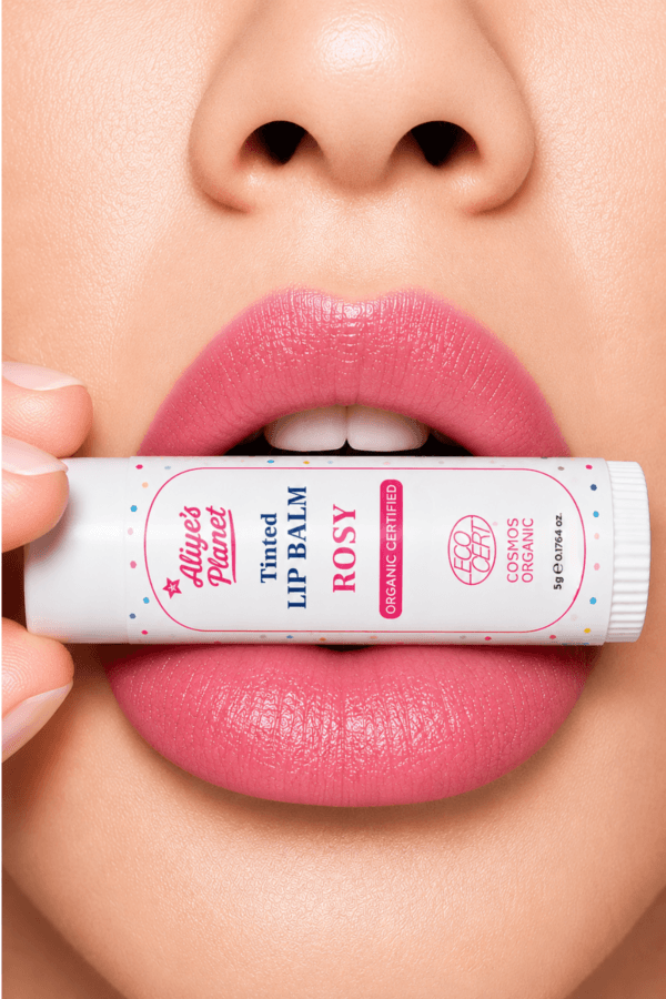 ROSY - Organik Renkli Lip Balm - Doğal Işıltı Veren Nemlendirici & Besleyici Dudak Balmı - Görsel 2