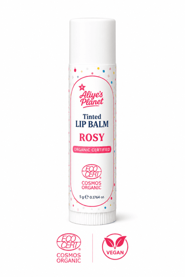 ROSY - Organik Renkli Lip Balm - Doğal Işıltı Veren Nemlendirici & Besleyici Dudak Balmı