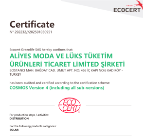 SPF Güneş Koruma Ürünleri Ecocert Sertifikası